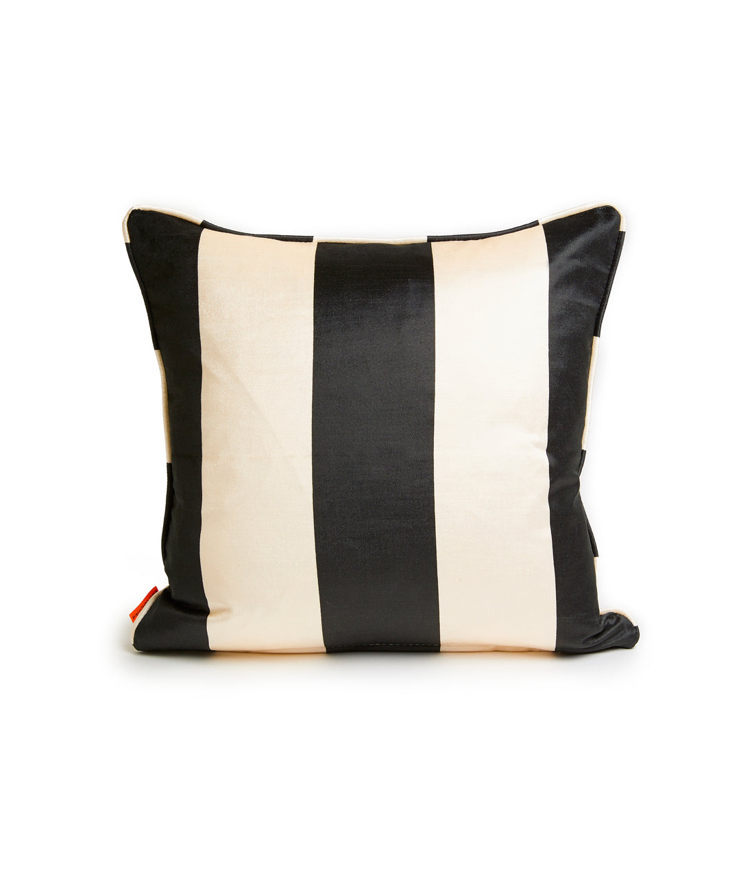 SMILE BLACK & WHITE VELVET STRIPE CUSHION