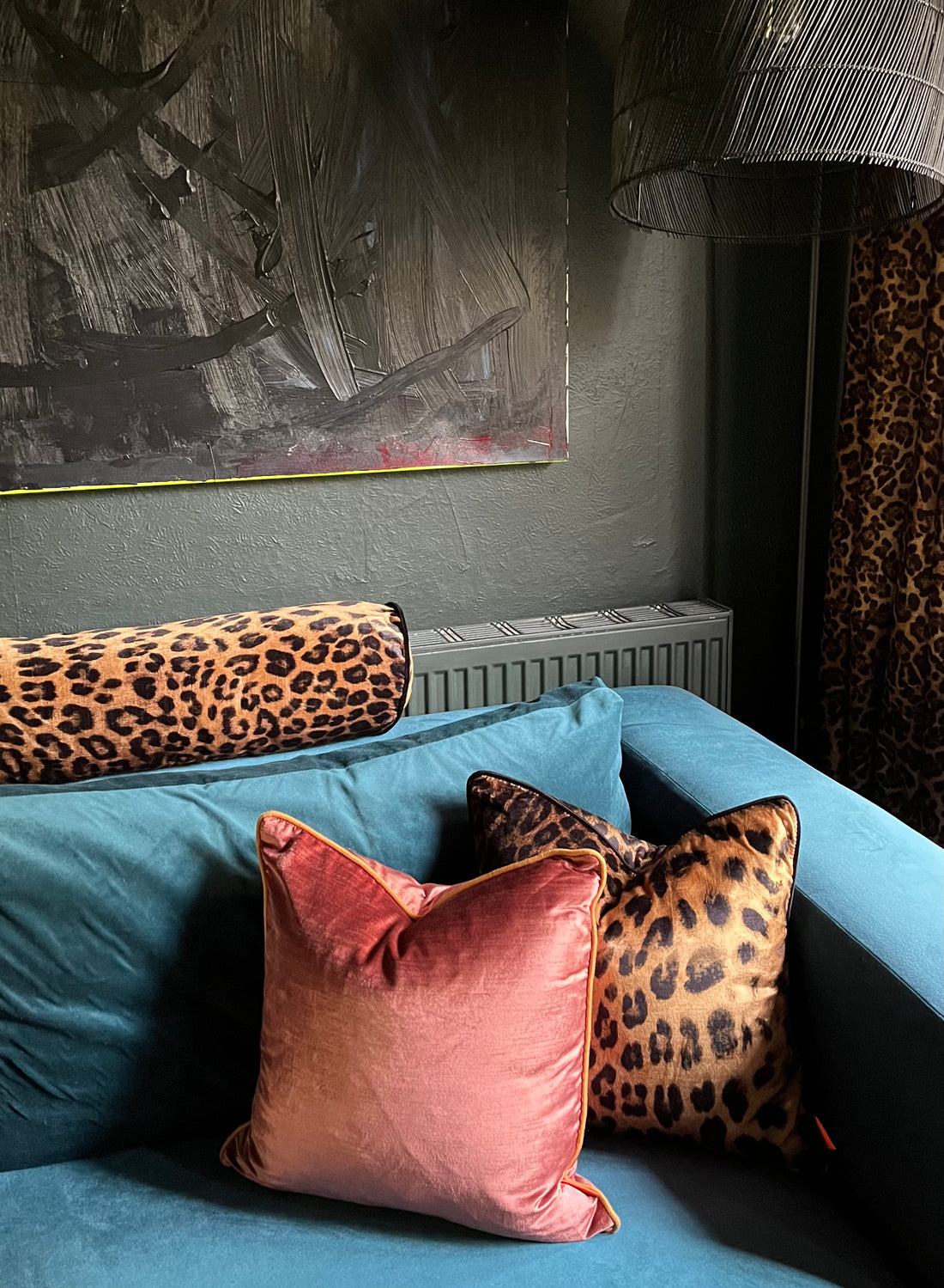 Leopard Print Velvet Cushion Cover - Insert Optional