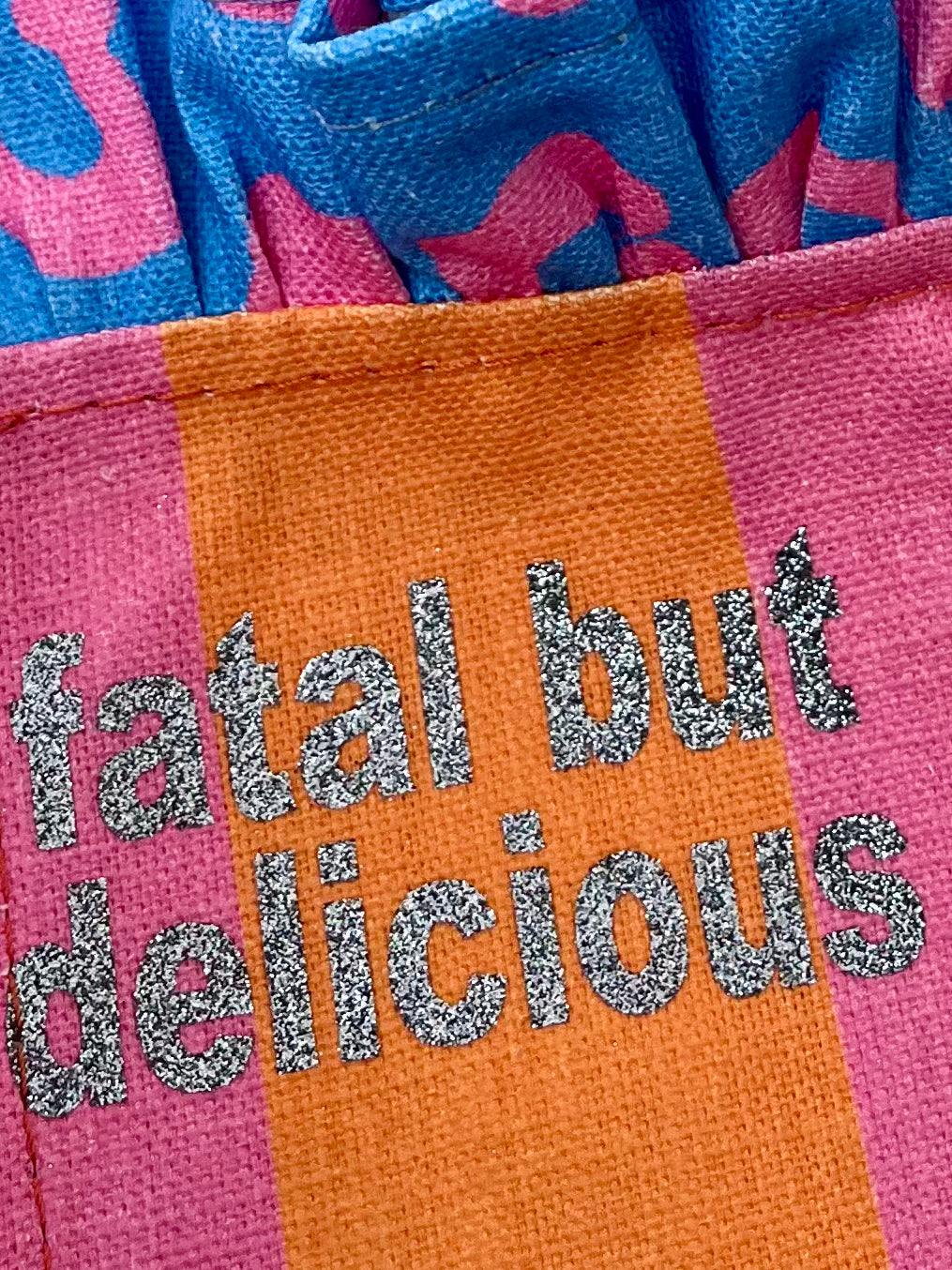PINK / ORANGE STRIPE RUFFLE NAPKIN