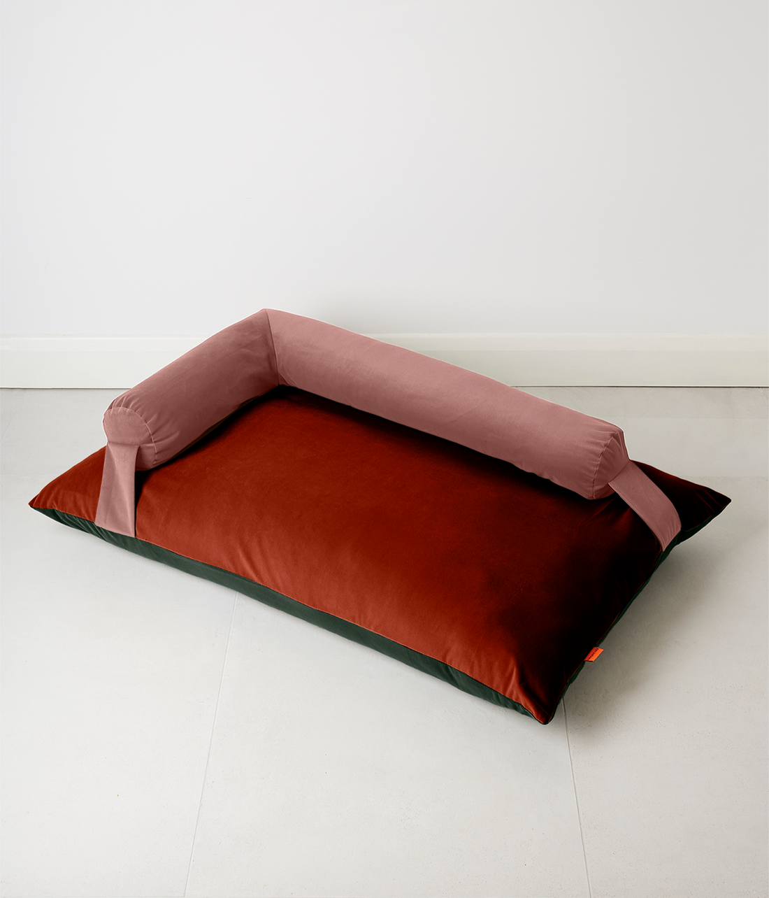 K-9 CANDY BED - REVERSIBLE DESIGN - FOREST / RUST / DUSKY PINK