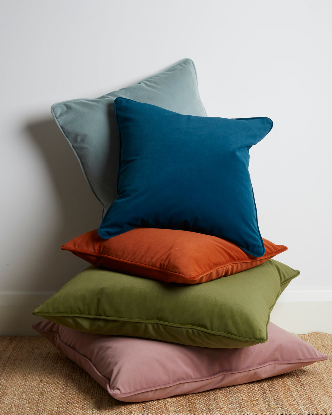 PLAIN VELVET SQUARE CUSHION COVERS