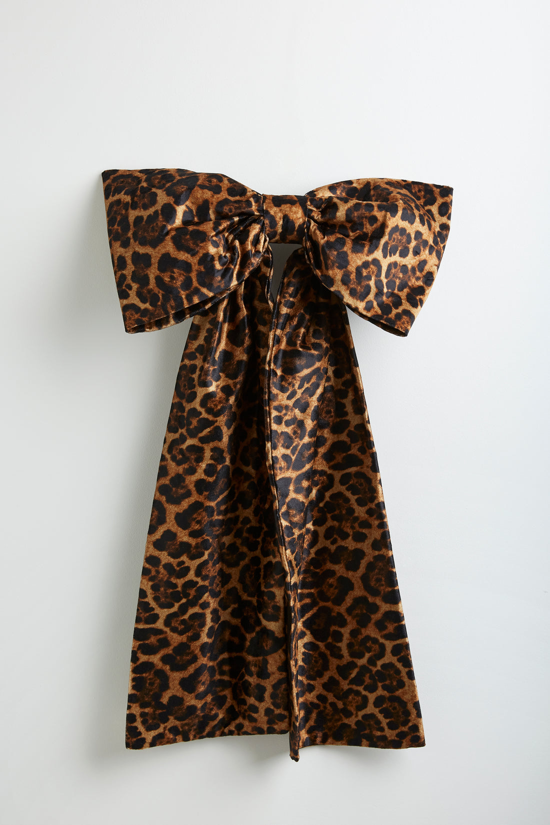 Handmade Leopard Print Velvet Bow